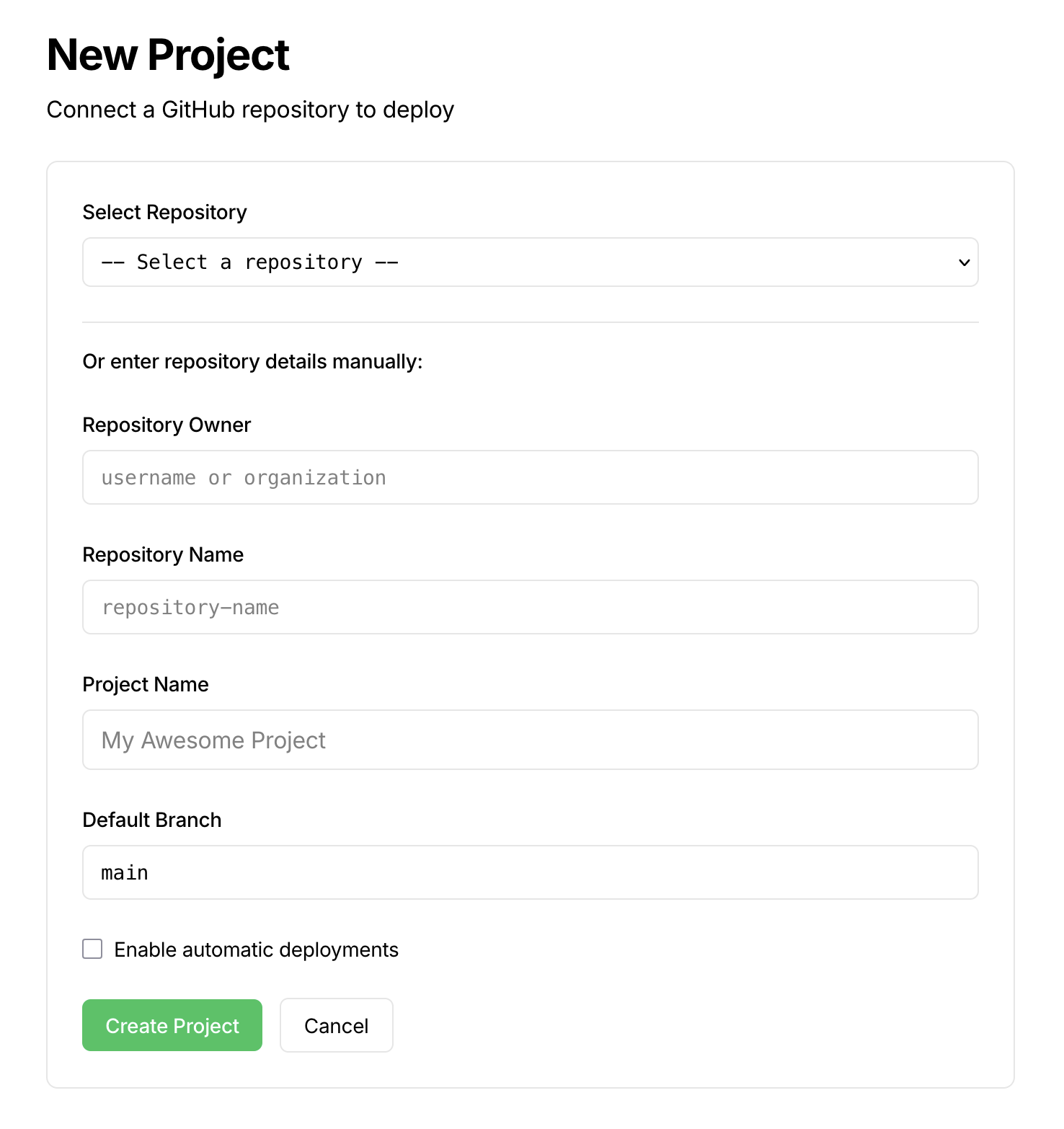Link your repository